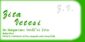 zita vetesi business card